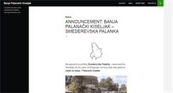 Desktop Screenshot of banjapalanackikiseljak.com